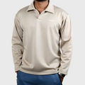 Oversized Sweatshirt Polo Beige